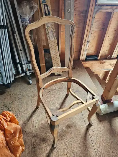 12 solid mahogany chairs chairs have been professionally stripped and are ready for your choice of s...