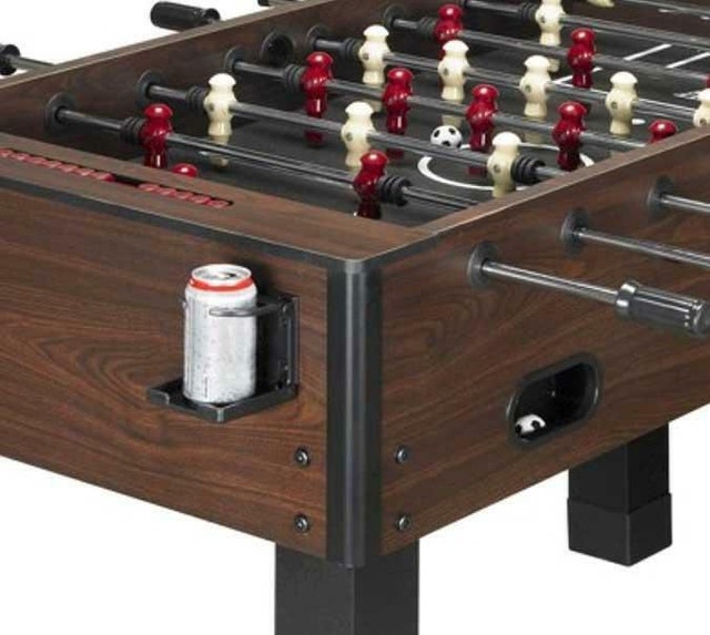 Dark brown wood finish foosball soccer table babyfoot game Toys