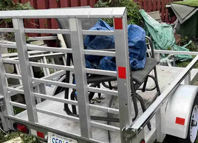 Selling a like new Stirling utility trailer, perfect for hauling your gear! This reliable trailer fe...