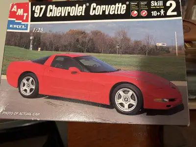 AMT ‘97 Chevrolet Corvette model car. Still in package. Ready to build for the hobbyist or fan of 97...