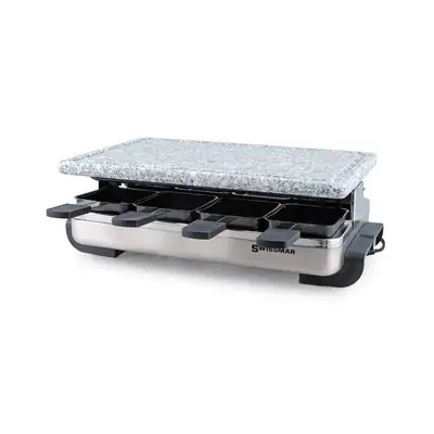 Host memorable dinner parties effortlessly with this 8-person raclette grill featuring a natural gra...