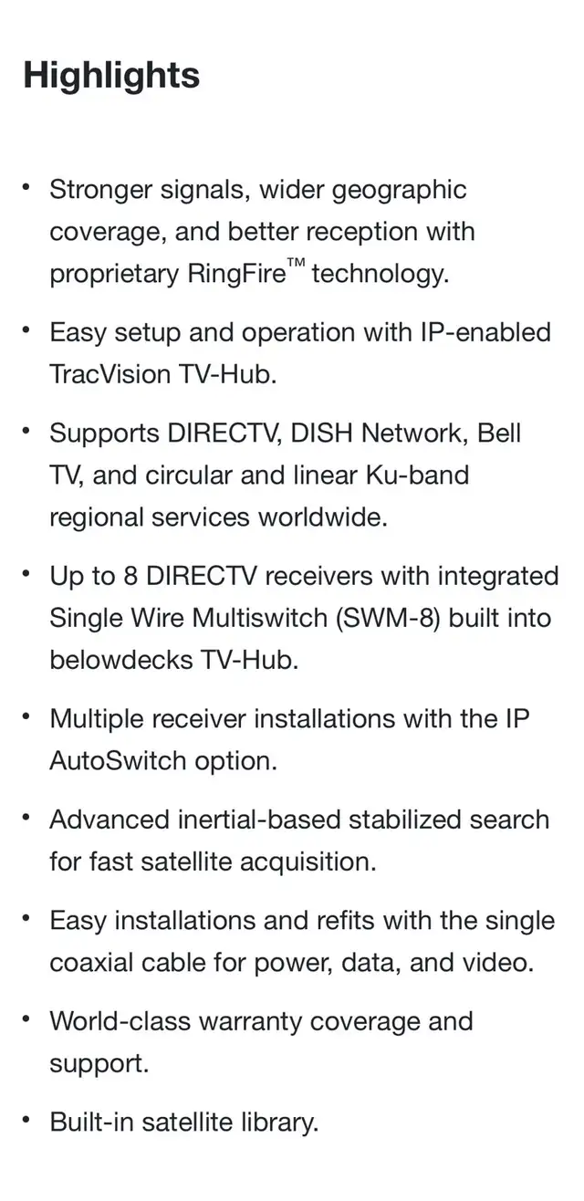 Marine Tracvision TV 62864365273730121