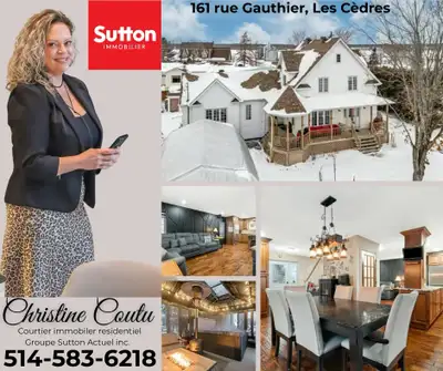 Propriété intergénération côte à côte sur un vaste terrain de 16 558 pi², située sur une rue sans is...