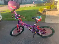 Kids/Girls 18” bike and helmet