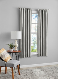 Mainstays Light Grey Curtains 40x63 inch - $25 both