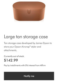 LARGE Dyson Air Wrap Long presentation case - brown
