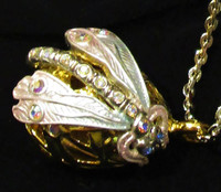 NEW, EDGAR BEREBI LTD. EDT. "THE DRAGONFLY EGG" PENDANT & CHAIN