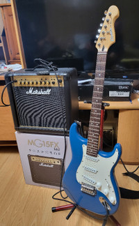 Electric guitar and amp