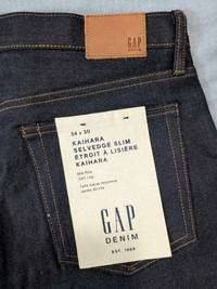 GAP Slim Fit Kaihara Selvedge Denim Jeans 34 x 30