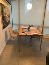 Modern Dining Table & Italian Chairs perfect for small space