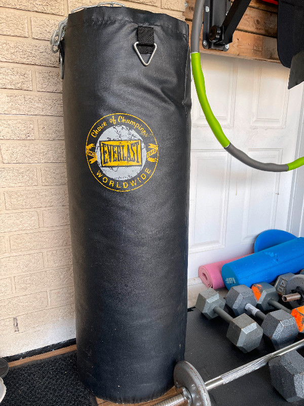 Everlast punching bag (used) with 2x handwraps Exercise Equipment