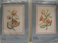 2 "CATHERINE ALEXANDER ANTIQUE FLORAL" EMBROIDERY KITS, SEALED
