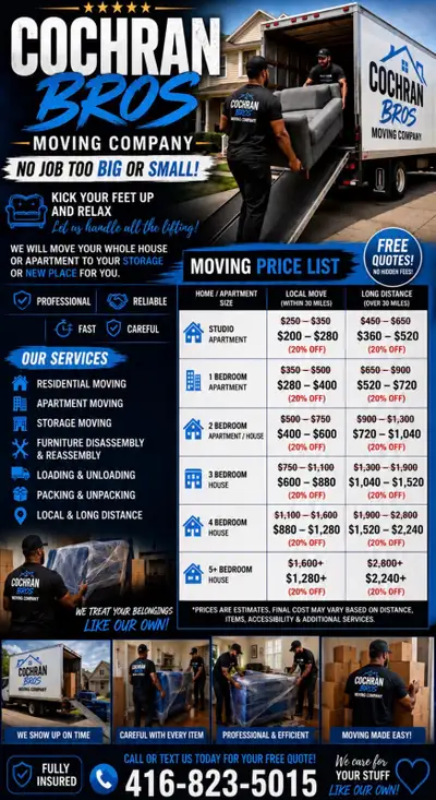  Moving Service –We’re the Best, We’re the Most Affordable! , View more