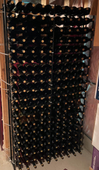 Wine rack with 200 EMPTY/clean bottles