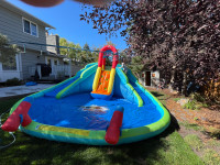 Backyard water park and slides