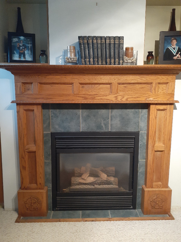 Solid Oak Fireplace Mantle in Fireplace & Firewood in London