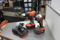 Ridgid Drill, Impact, 2 Batteries, Charger