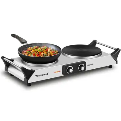Techwood Double Burner for Cooking- 1800W, View more