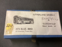 1975 All American School Bus HO Scale White Metal Kit.