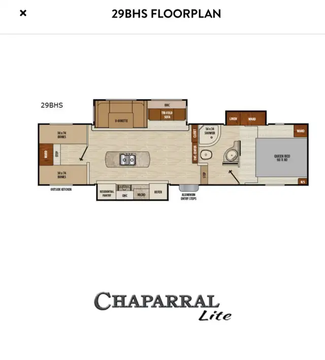 2018 Chaparral Lite 29BHS 5th Wheel in RVs & Motorhomes in Penticton - Image 11