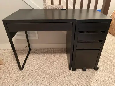 IKEA Micke Desk and Add-On Drawer Unit, View more
