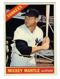 1966 Topps #50 Mickey Mantle - New York Yankees HOF MINT SHAPE