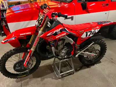 Very low hour, extremely clean 2023 Honda CRF 250RX. Upgrades include new plastics and decals from B...