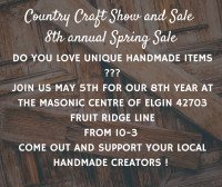 8th annual Country Craft Sale