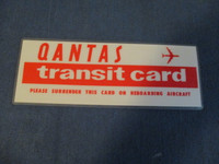 VINTAGE QANTAS AIRLINES TRANSIT CARD-1980/90S-COLLECTIBLE-RARE!