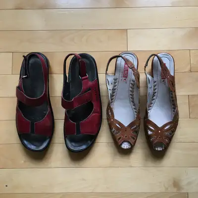 Sandales, grandeur 38/39 (8/9) (3 items), View more