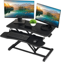 TechOrbits Standing Desk Converter – Rise-X Pro, 37 Inch Wide