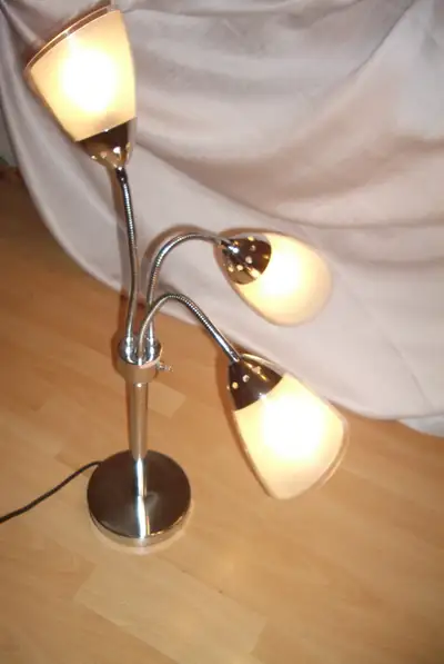 lovely Vintage lamp works as 1-2-3 _ base H 15" + extra 15", View more