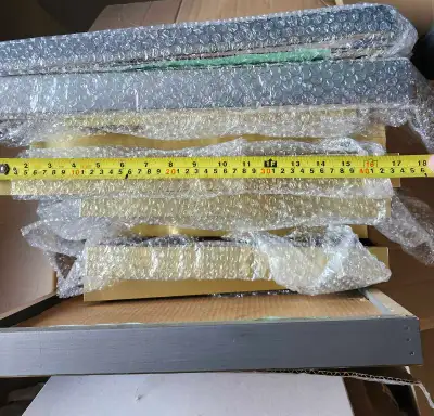 I have several aluminum and wooden picture frames /shadow boxes with glass many sizes to mention but...