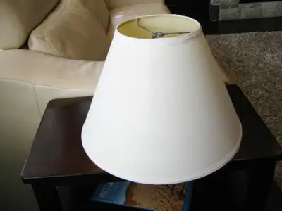 ONE Like New Off White Tapered Bell style 16" Table Lamp Shade, View more