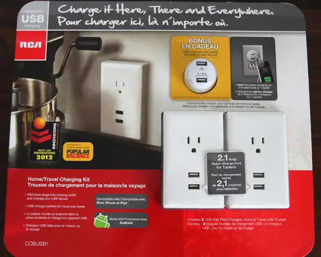 Brand New RCA Home & Travel USB Charging Kit