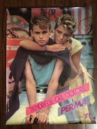 Affiche Poster new wave pour les salons de coiffure 1983