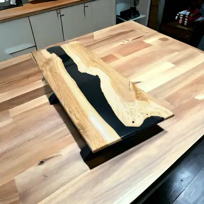 Ash and resin coffee table , View more