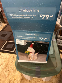 LED Holiday time dog 