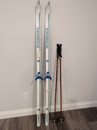 Set of Rossignol 176cm Cross Country Skis & Poles