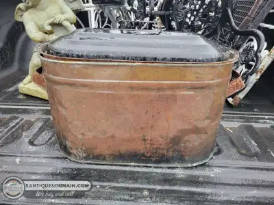 Antique Copper Boiler Pot, View more