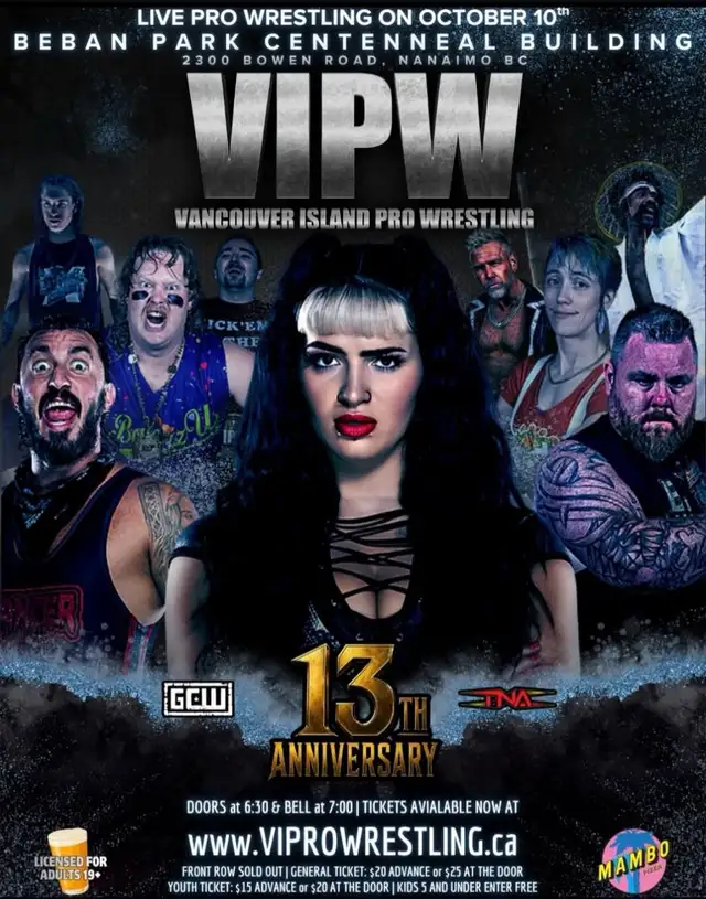 Vancouver island pro wrestling 14th anniversary show!