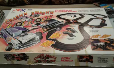 Vintage AFX "CRASH N' SMASH Hot Rods" Slot Car Set... RARE!, View more