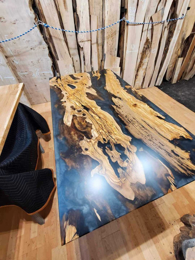 Live edge and epoxy river tables  in Dining Tables & Sets in Red Deer - Image 3