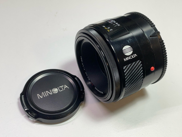 Minolta AF 50mm F/1.7 lens fits Sony Alpha in Cameras & Camcorders in City of Toronto