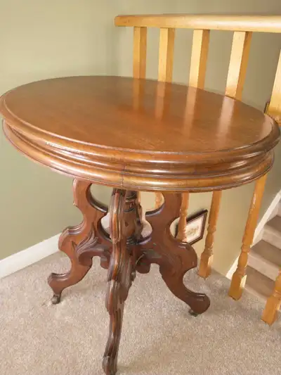 Victorian Walnut Parlour Table, View more