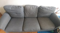 3 seat sofa $75 dark gray