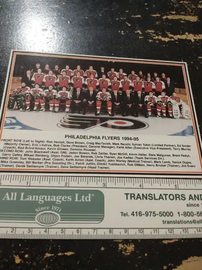 NHL Philadelphia Flyers 1994-95 Team Photo Postcard, View more
