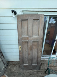 Antique Solid Oak Interior Door