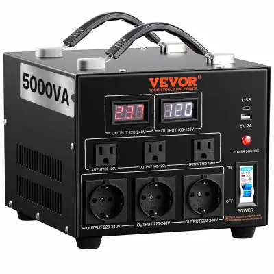 VEVOR Voltage Converter Transformer, 5000W, Heavy Duty, View more