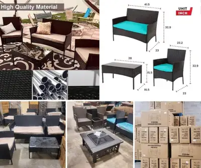 It comes brand new in box - see pictures With blue cushions: 185$+T With brown cushions: 185$+T Pick...